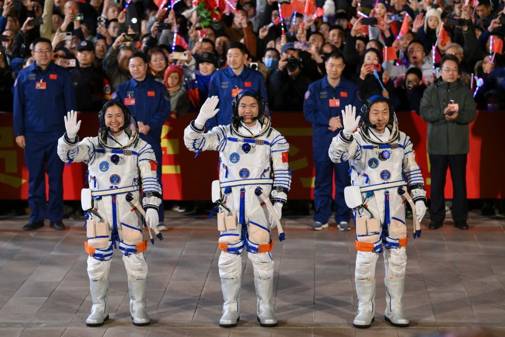 China successfully launches three new astronauts to its space station ...