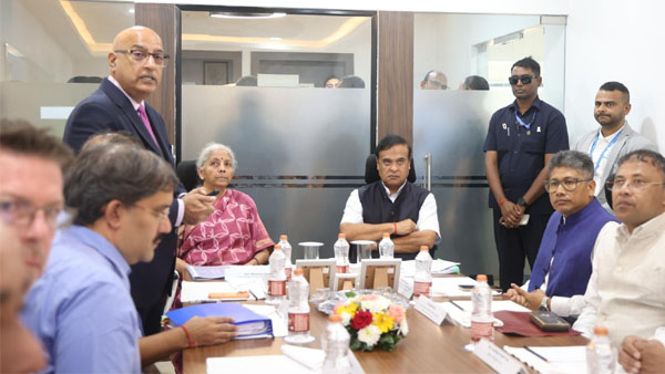 Sitharaman reaches Assam on 2-day tour, visits Tata semiconductor plant