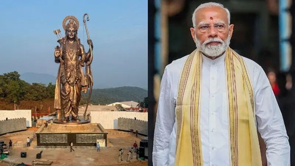 PM Modi unveils 77-feet tall statue of Lord Ram in Goa