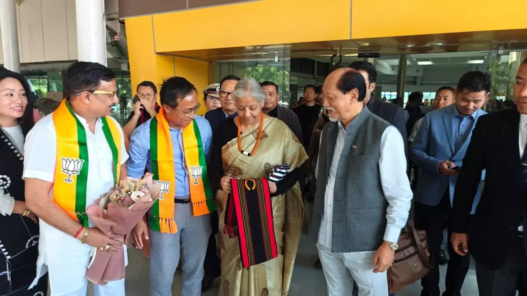 Union Finance minister Nirmala Sitharaman arrives in Nagaland on 3-day official visit