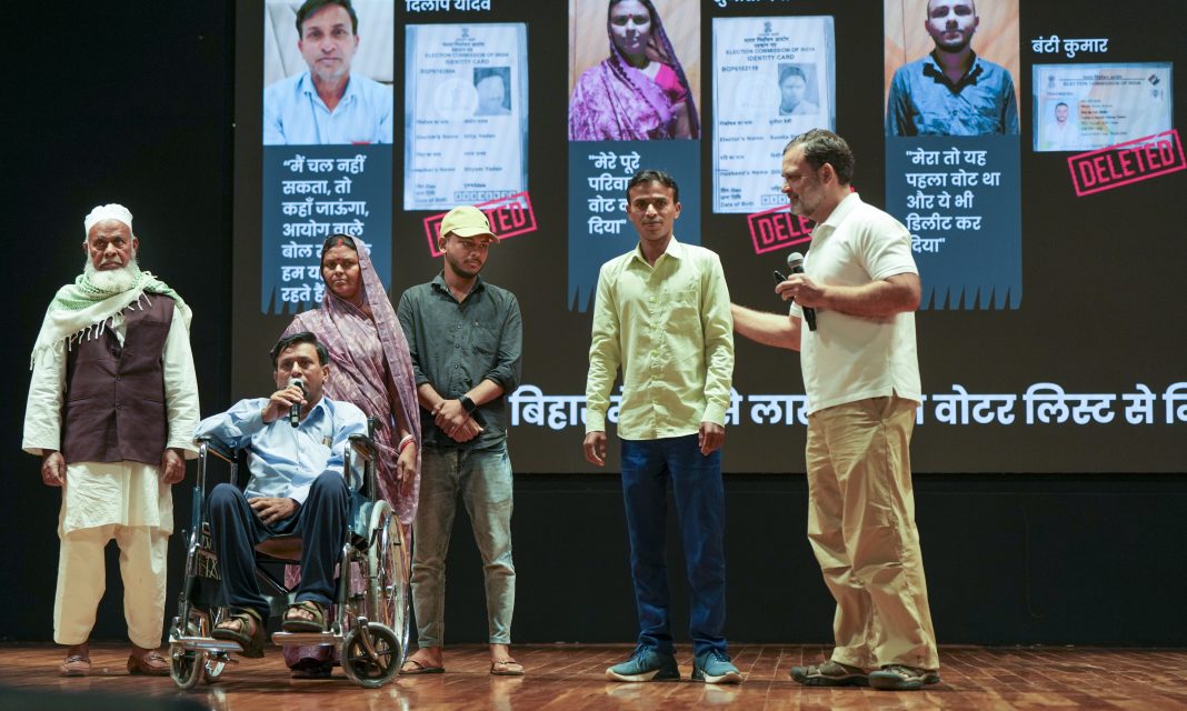 Haryana polls ‘stolen’, EC colluded with BJP: Rahul claims 25 lakh fake entries in state poll list