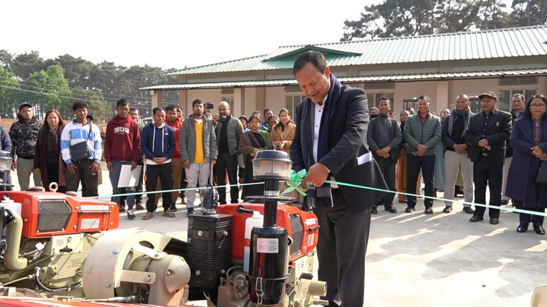 Farm machinery, agri response vehicles distributed at Laskein