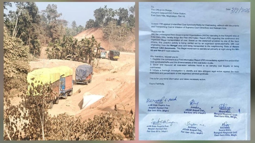 Coal smuggling racket again surfaces in Garo Hills, pressure groups lodge complaint