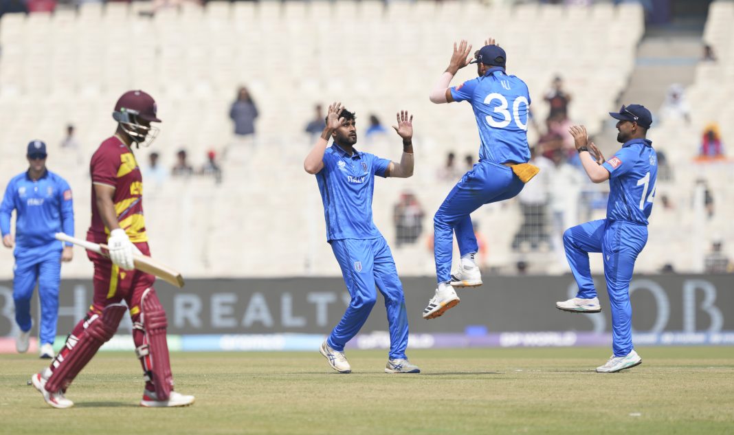 West Indies score 165/6 against Italy