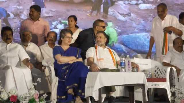 Rahul Gandhi lays foundation stone for 100 houses for landslide victims in Wayanad