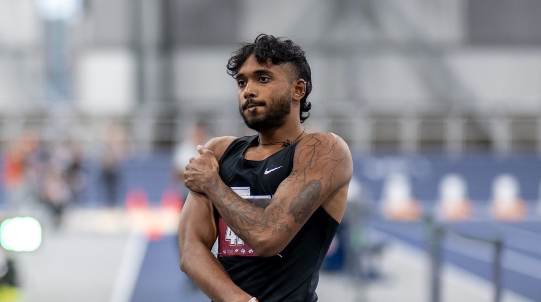 Indian long jumper Lokesh Sathyanathan claims top spot in NCAA with record-breaking leap