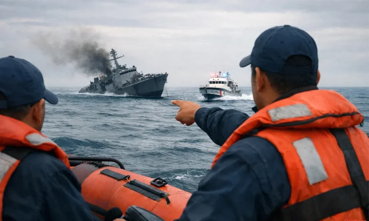 Sri Lankan officials say Iranian navy ship was sinking; 32 onboard hospitalised