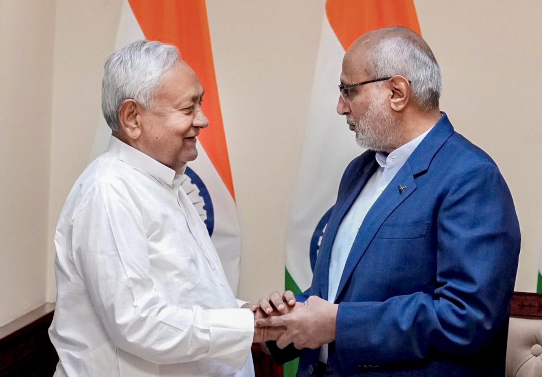 Bihar CM Nitish Kumar takes oath as Rajya Sabha member