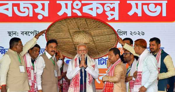 Cong keeps singing to Pakistan”s tunes, compromising nation”s security: PM in Assam