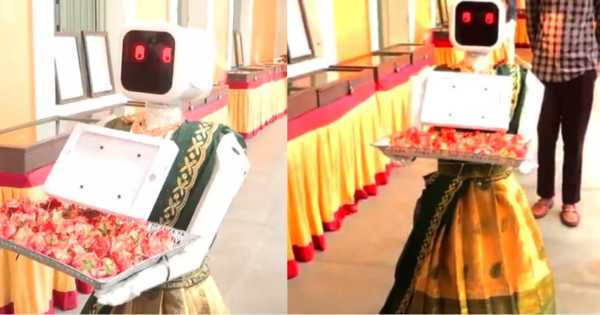 Robot greets voters at model polling booth in Pondy