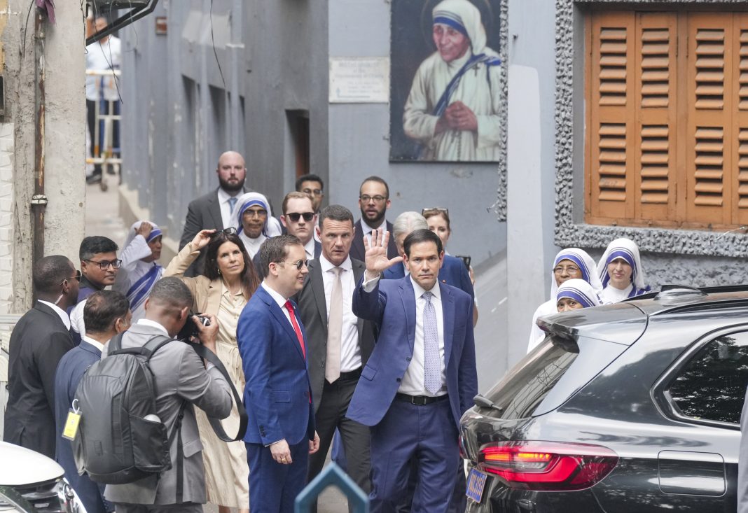 US Secretary of State Marco Rubio visits Saint Teresa’s Mother House, children’s home in Kolkata
