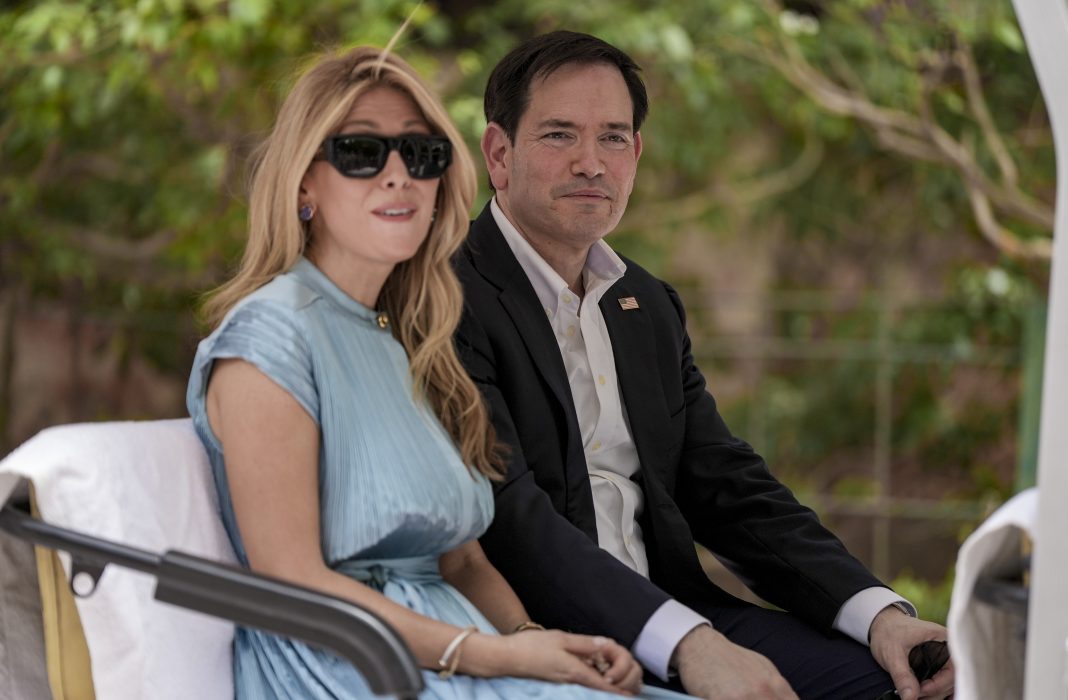 US Secretary of State Marco Rubio visits Taj Mahal with wife