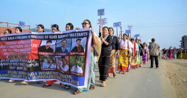Manipur: Nagas stage protests demanding release of six abducted men
