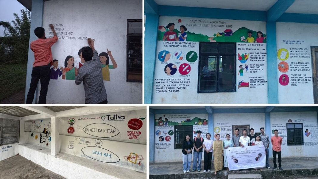 The paintings simplify key vaccination information, address common concerns and reinforce the importance of timely immunisation.