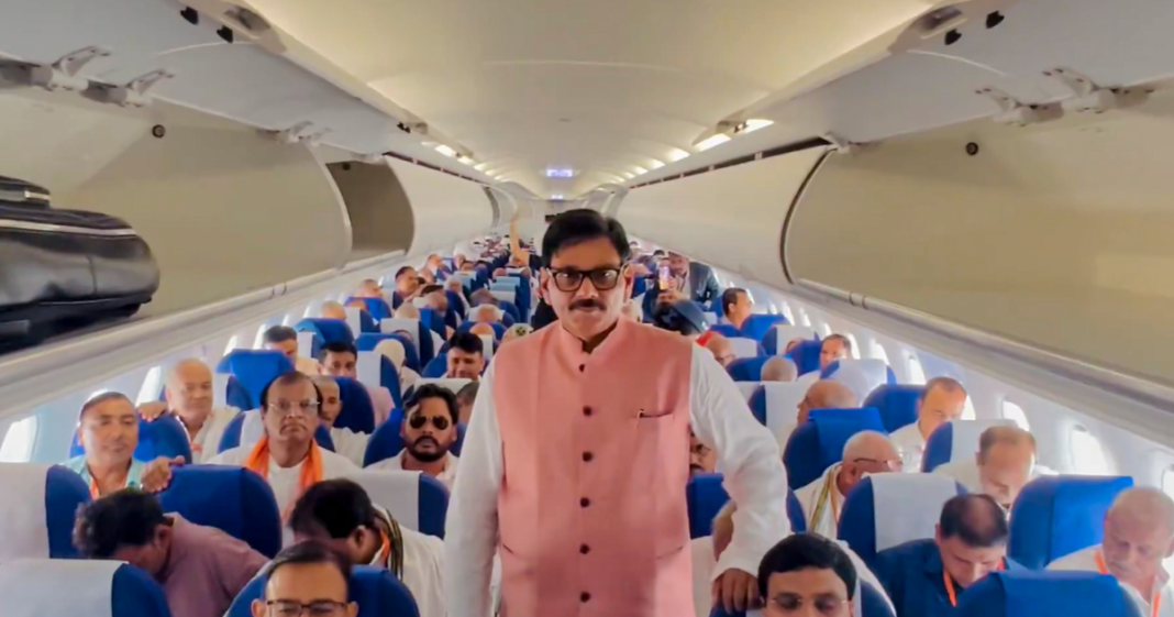 Jewar farmers make air travel debut boarding first Noida Airport flight; meet Adityanath in Lucknow