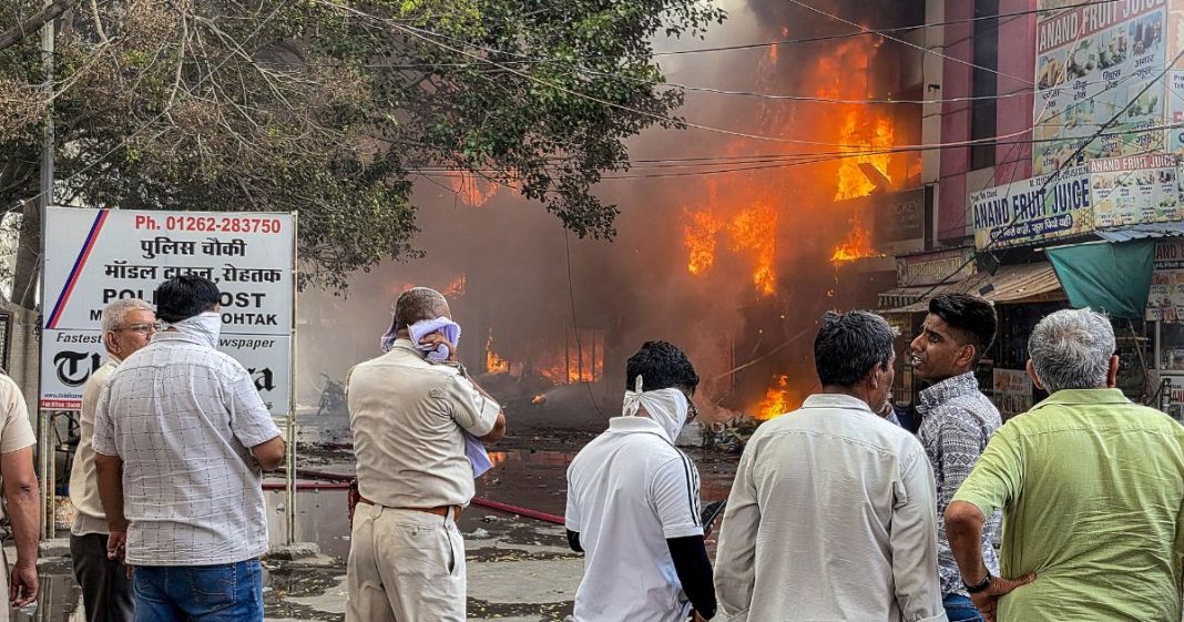 Haryana governor announces Rs 2 lakh ex-gratia for families of Rohtak market fire victims