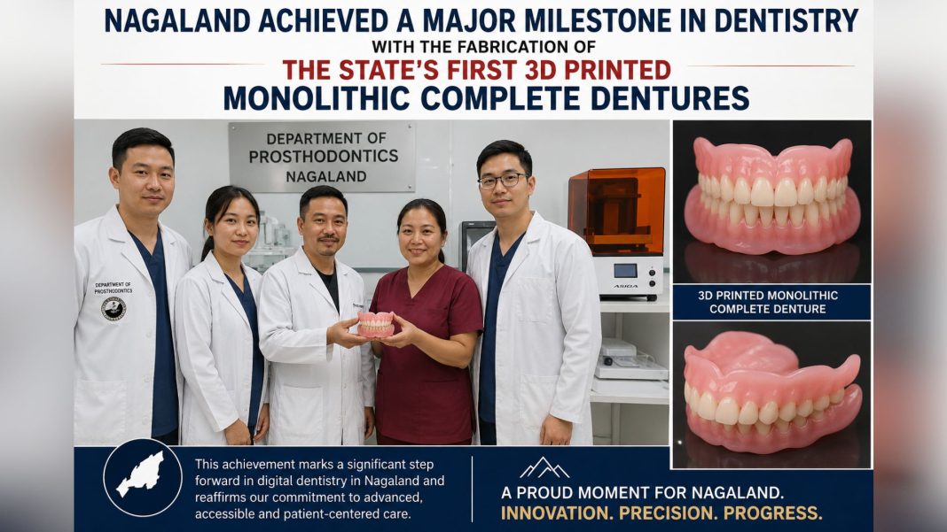 First 3D printed dentures fabricated in Nagaland