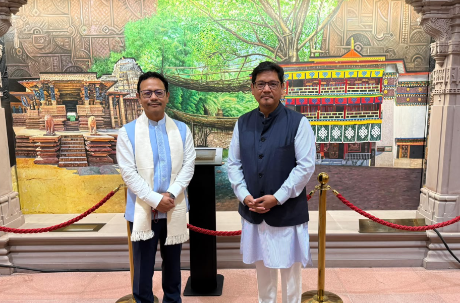 James Sangma takes oath as Rajya Sabha MP