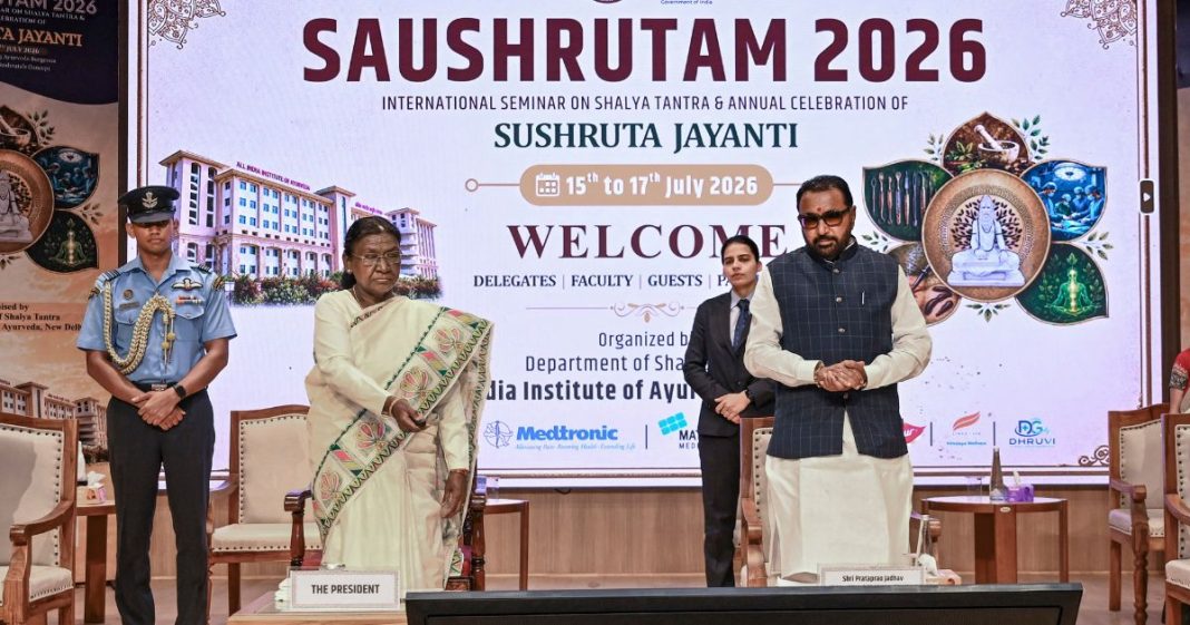 President Murmu urges Ayurveda students to follow path of Acharya Sushruta