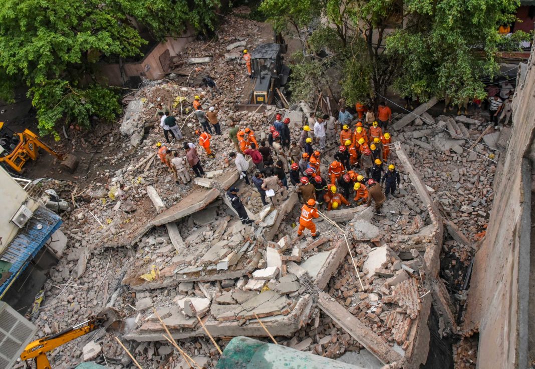 One dead in Delhi’s Rohini building collapse