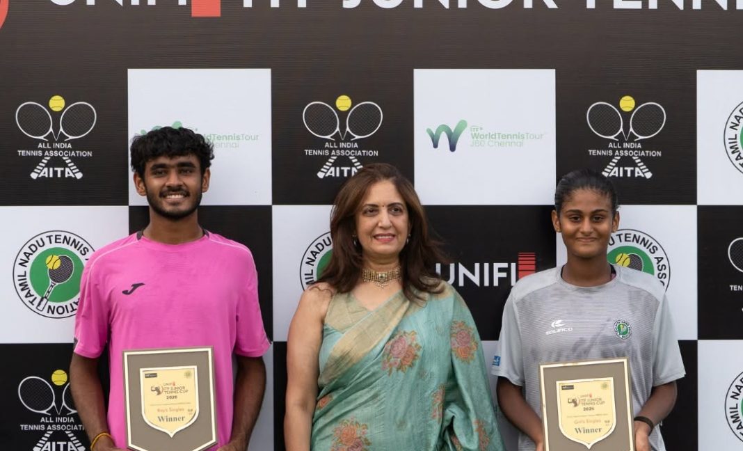 Om Patel and Deepshika Vinayagamurthy win UNIFI–ITF Junior Tennis Cup titles