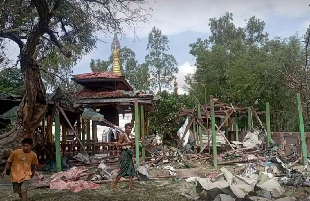 Myanmar military strike kills 14 people at Buddhist monastery, opposition group says