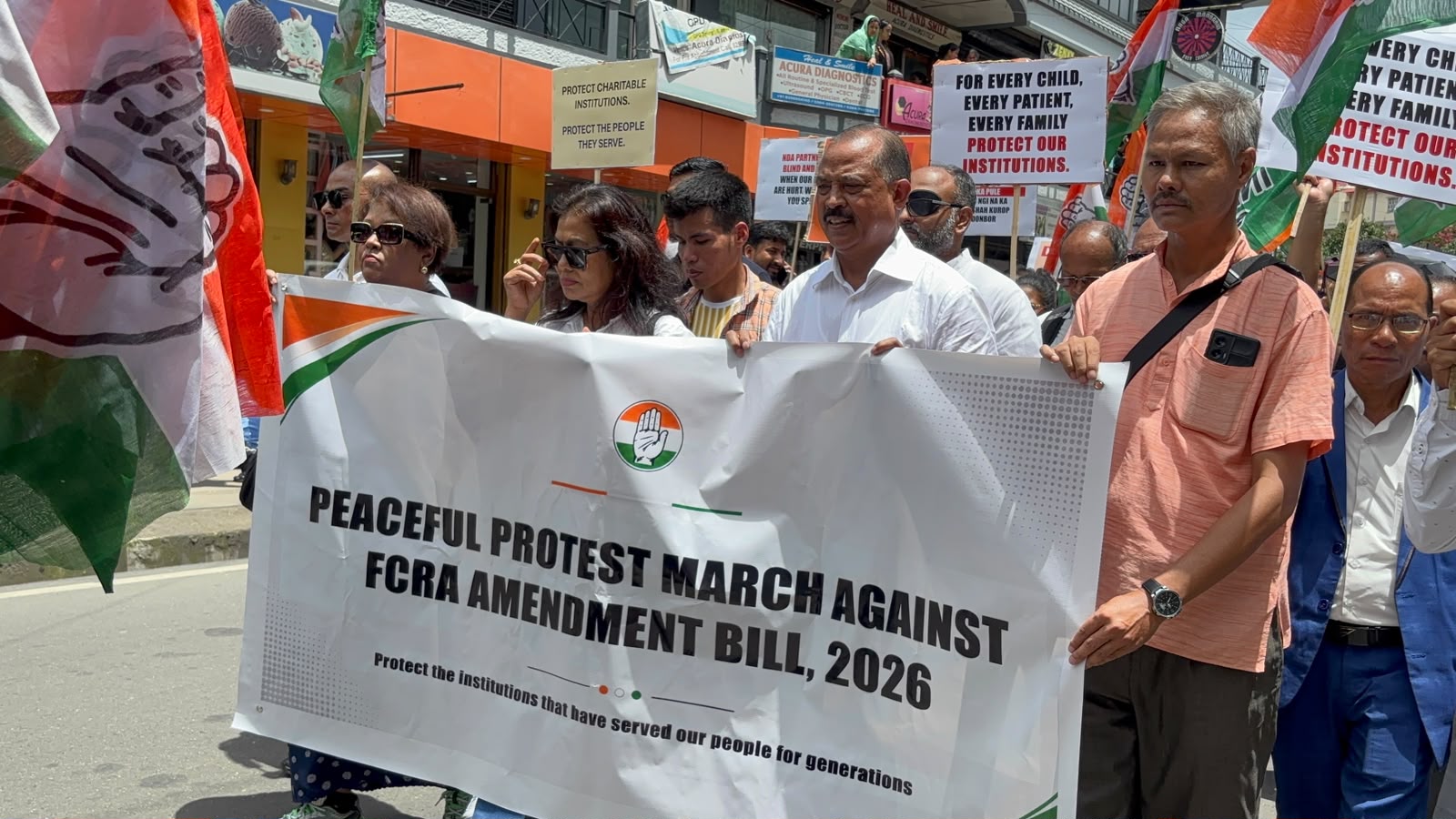 Congress protests FCRA amendment as MPCC chief Vincent Pala accuses BJP of bulldozing Bill through Parliament; warns church-run schools in Meghalaya face property seizure