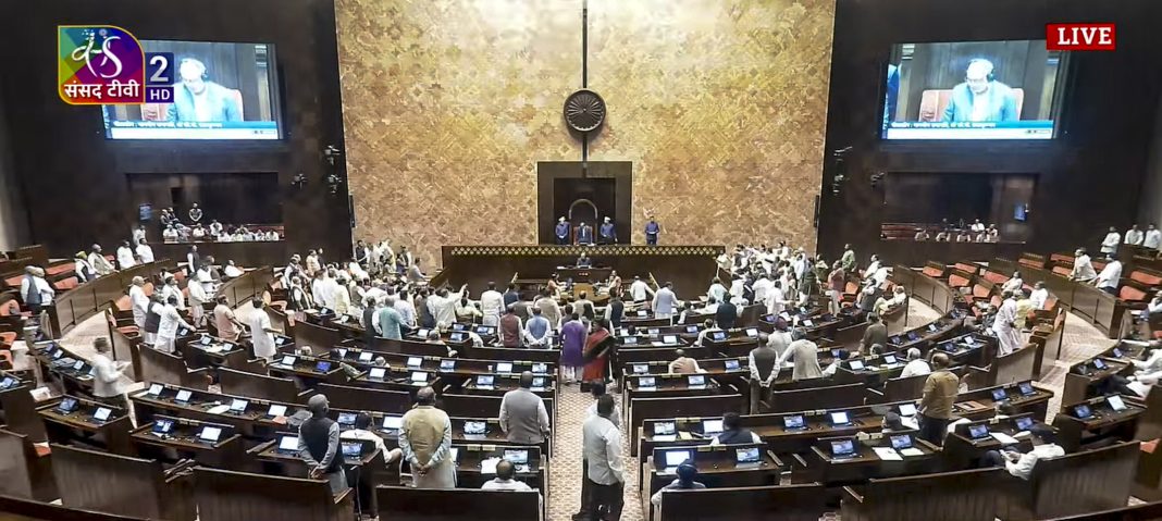 Rajya Sabha proceedings adjourned till noon amid slogan-shouting by Opposition on various issues