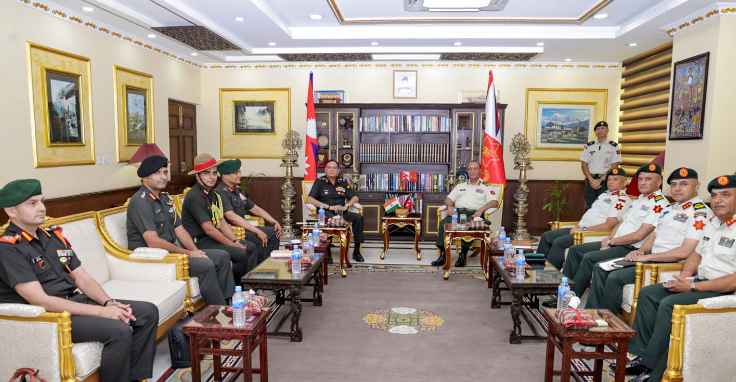 Indian Army Chief General Seth conferred rank of Honorary General of Nepal Army by President Paudel