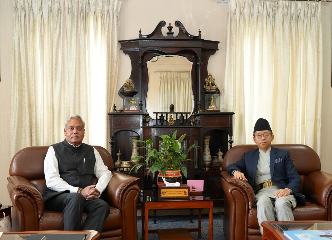 Indian envoy meets Nepal’s foreign minister, discusses bilateral ties