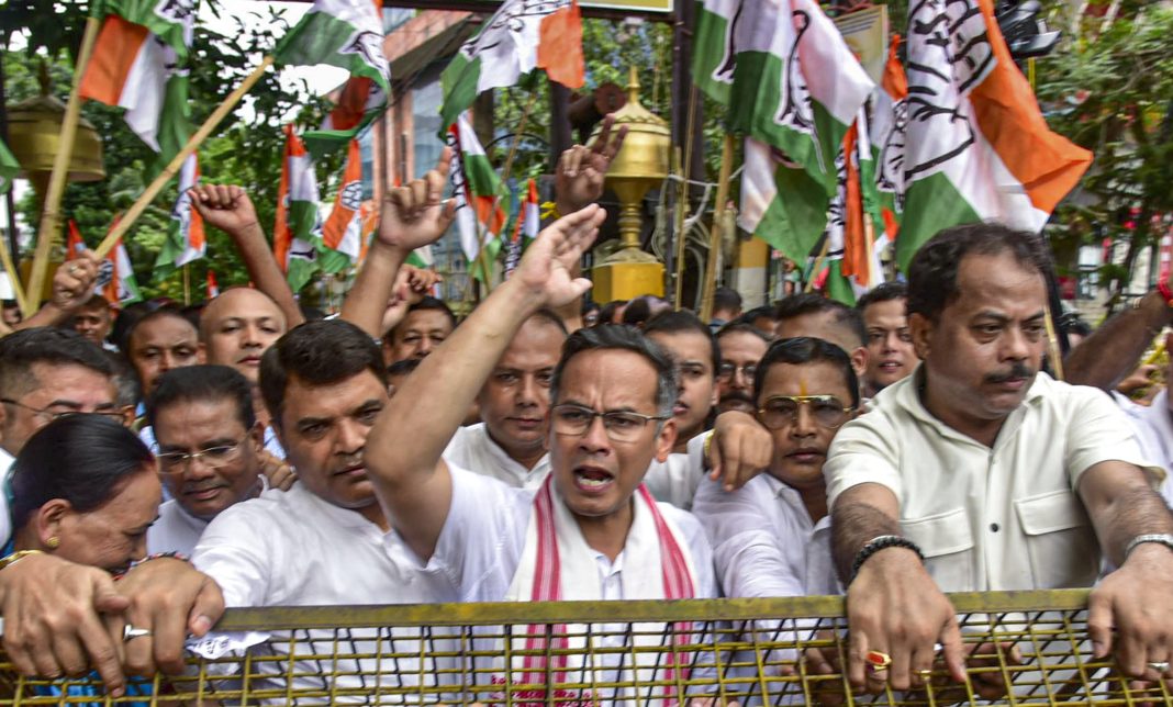 Assam Cong chief Gaurav Gogoi, senior leaders detained during protest demanding CEC’s removal