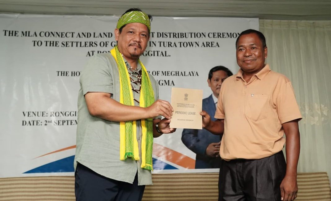 Land pattas distributed to settlers in Tura locality