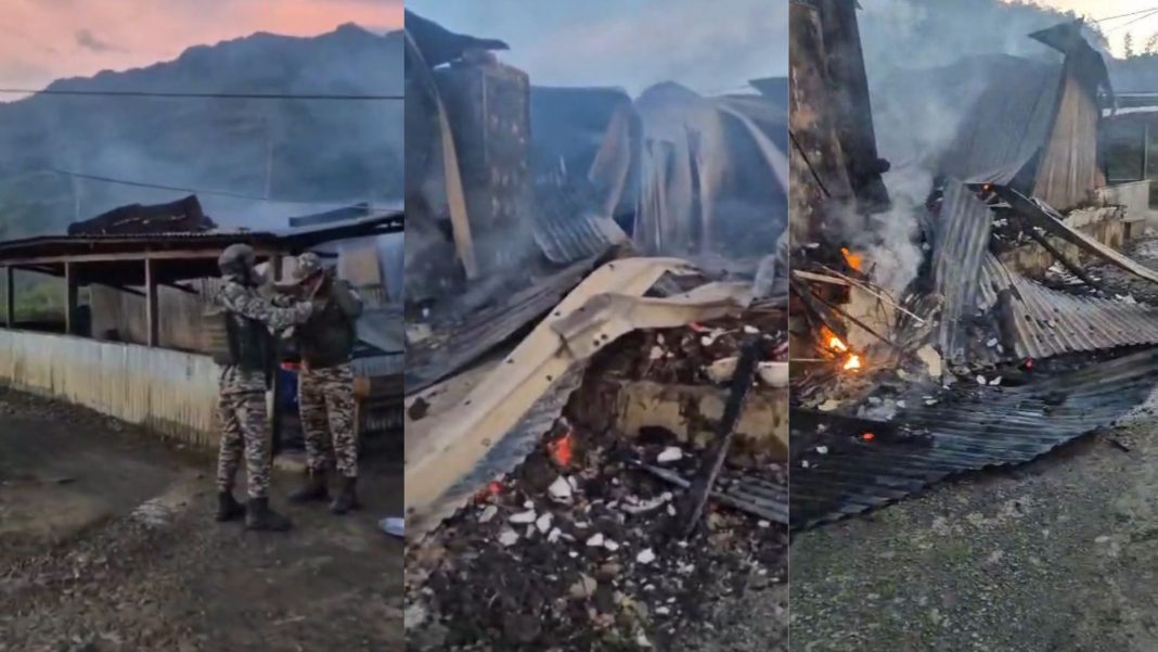 Militants burn down two houses in Manipur village, exchange fire with security forces