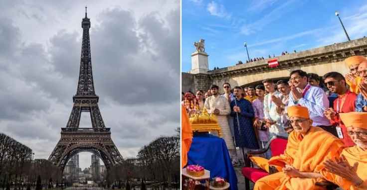 Eiffel Tower shut for a day after staff protest over female workers being moved for Hindu group’s visit
