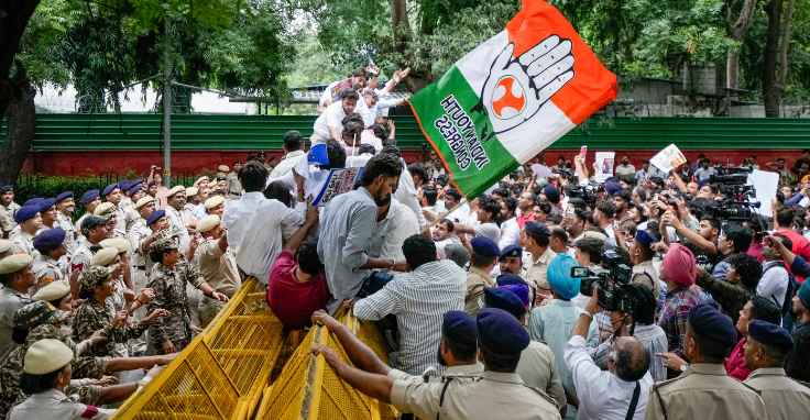 Delhi Congress holds protest, demands CEC Gyanesh Kumar’s resignation over SIR row