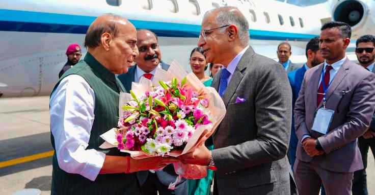 Rajnath Singh arrives in Sri Lanka on three-day visit