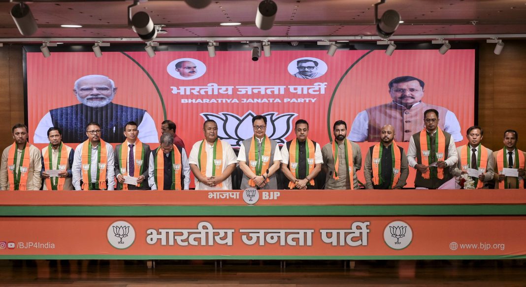 Eight MLAs join BJP; UDP reduced to 4