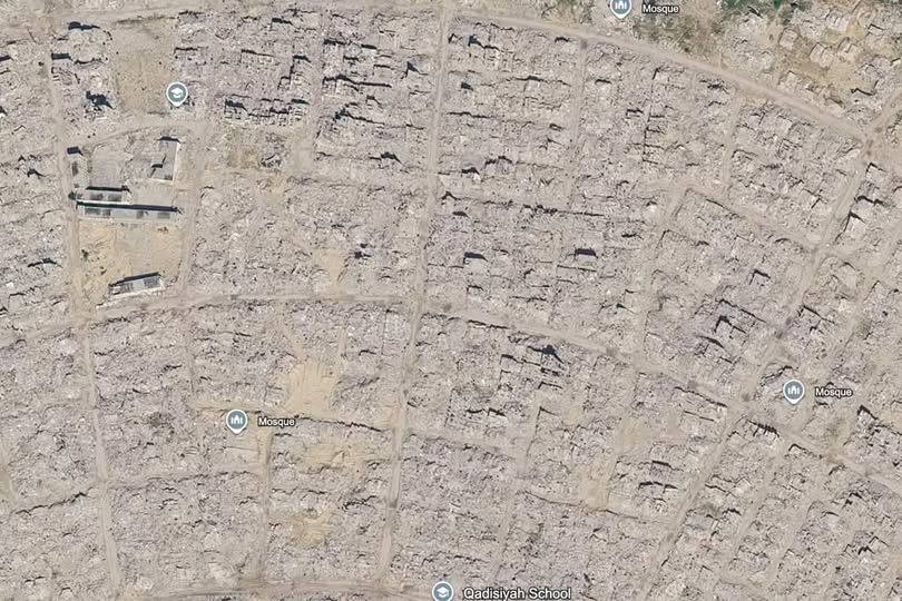 Satellite photos show how Israeli forces have erased Gaza towns