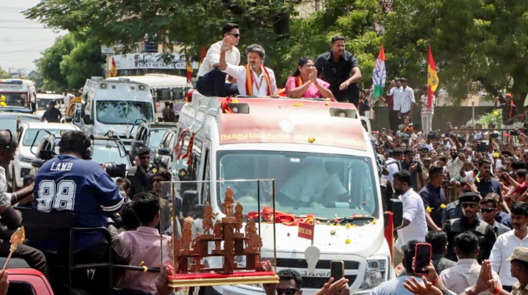 Campaign for high-stakes TN bypolls ends; Vijay signs off with whirlwind roadshow in Dharapuram