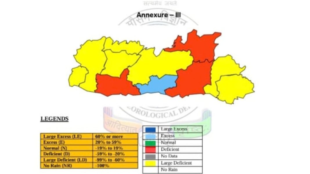 60% deficit in monsoon rains in Meghalaya