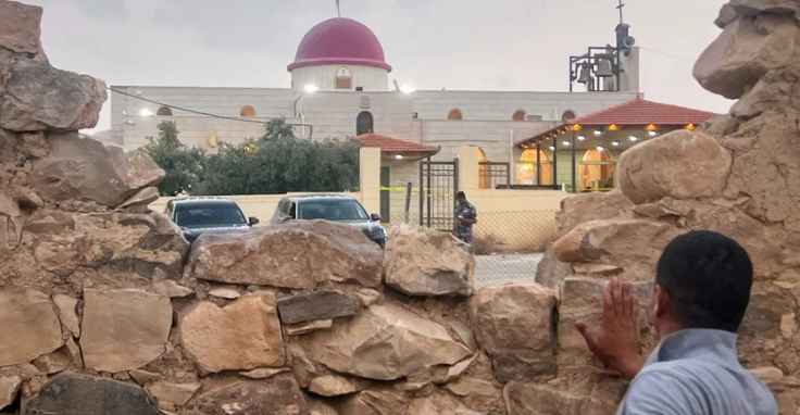 Gunmen open fire at a church during a funeral in Jordan, killing 7 and wounding 40