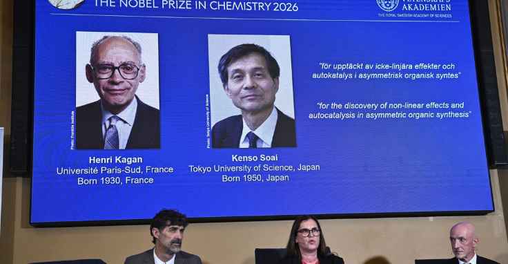 Nobel Prize in chemistry awarded to Kagan, Soai for developing ‘spectacular’ chemical reactions