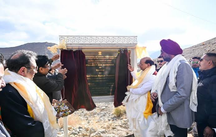 Ladakh LG lays foundation stones for two water bodies under ‘Project Him Sarovar’ in Kargil